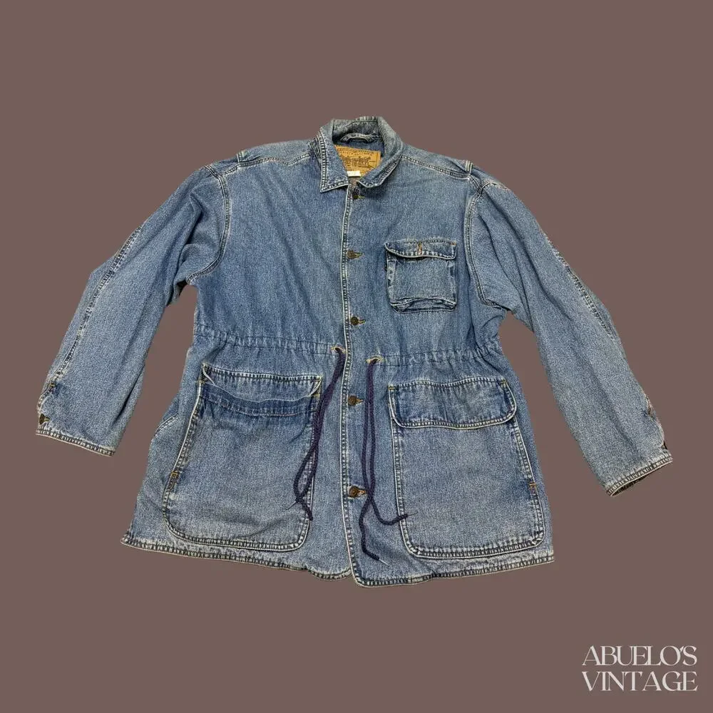 Levi’s Denim Jacket | Blue Cinch Waist | Size XL | Vintage